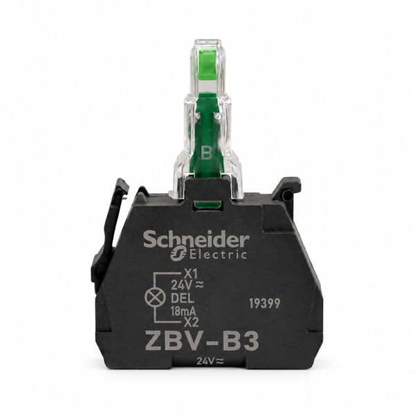 Schneider Electric ZBVB3 24V AC/DC Green LED Light Module