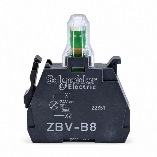 Schneider Electric ZBVB8 24V AC/DC Yellow LED Light Module