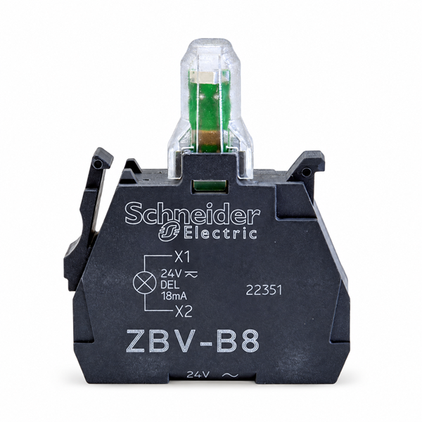 Schneider Electric ZBVB8 24V AC/DC Yellow LED Light Module