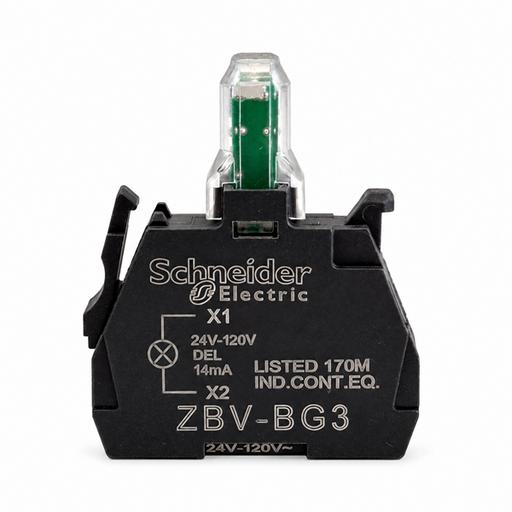 Schneider Electric ZBVBG3 24-120V AC/DC Green LED Light Module