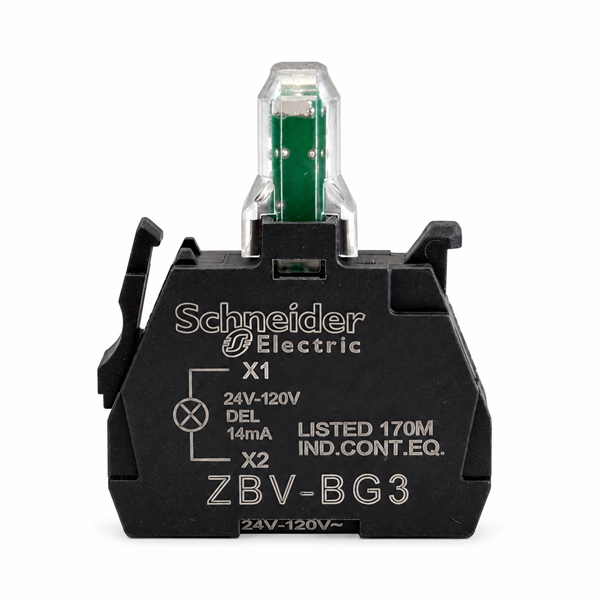 Schneider Electric ZBVBG3 24-120V AC/DC Green LED Light Module