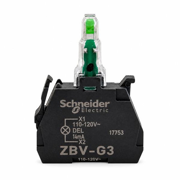 Schneider Electric ZBVG3 110-120V AC Green LED Light Module