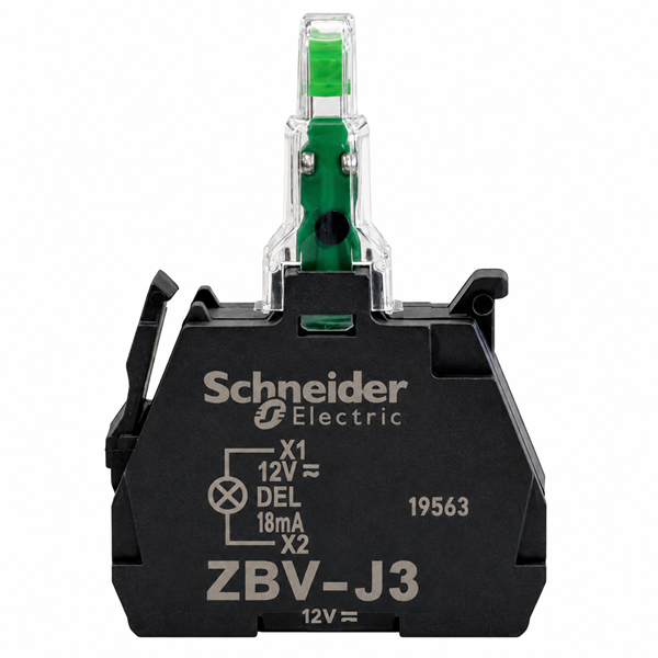 Schneider Electric ZBVJ3 12V AC/DC Green LED Light Module