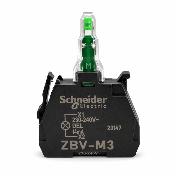 Schneider Electric ZBVM3 230-240V AC Green LED Light Module