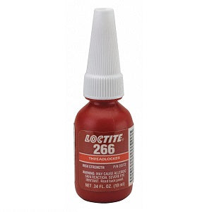 Loctite 266 Threadlocker  10ml Bottle Red  High Strength  Mfr #: 26772 / 232327  