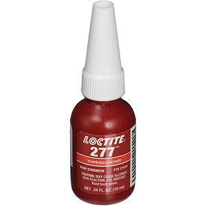 Loctite 277 Threadlocker  10ml Bottle Red  High Strength  Mfr #: 21434 / 231089 